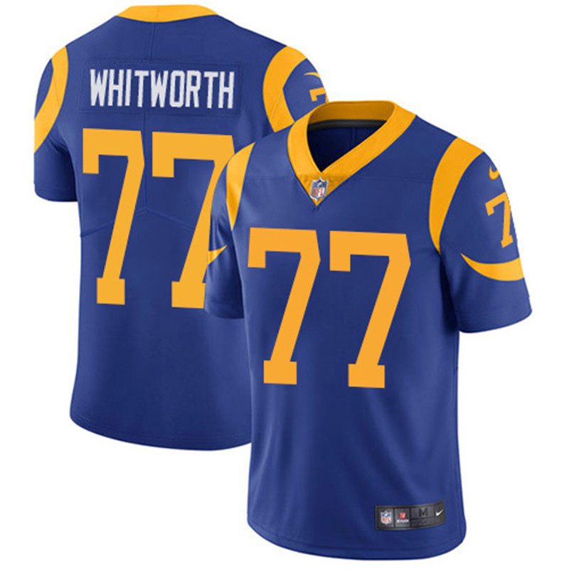  Rams 77 Andrew Whitworth Royal Vapor Untouchable Limited Jersey