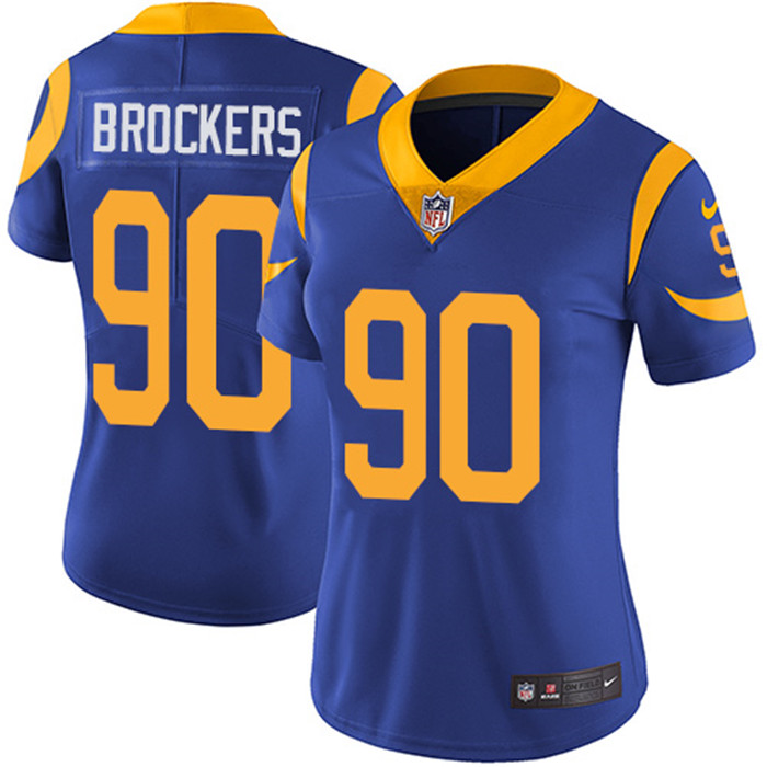  Rams 90 Michael Brockers Royal Women Vapor Untouchable Limited Jersey