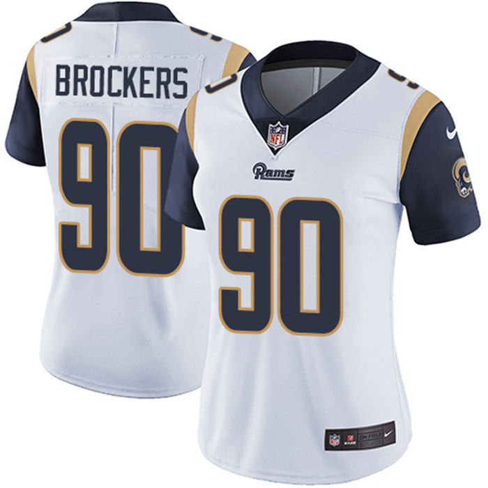  Rams 90 Michael Brockers White Women Vapor Untouchable Limited Jersey