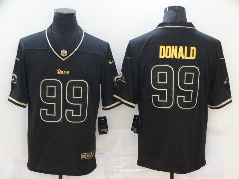 Nike Rams 99 Aaron Donald Black Gold Vapor Untouchable Limited Jersey