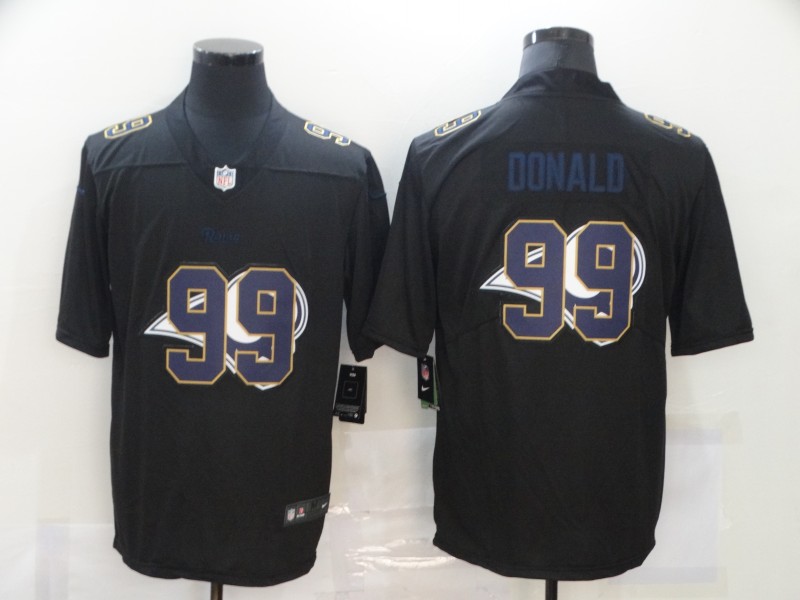 Nike Rams 99 Aaron Donald Black Shadow Logo Limited Jersey