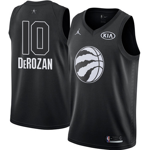  Raptors #10 DeMar DeRozan Black NBA Jordan Swingman 2018 All Star Game Jersey