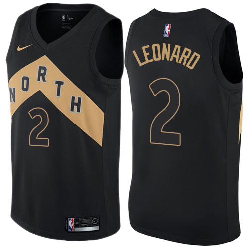  Raptors #2 Kawhi Leonard Black NBA Swingman City Edition Jersey