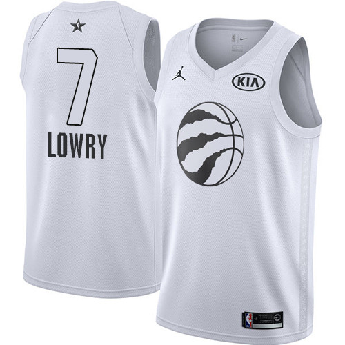 Raptors #7 Kyle Lowry White NBA Jordan Swingman 2018 All Star Game Jersey