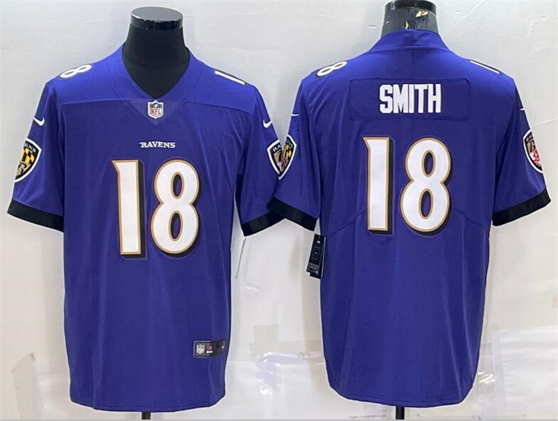 Nike Ravens 18 Roquan Smith Purple Vapor Untouchable Limited Jersey