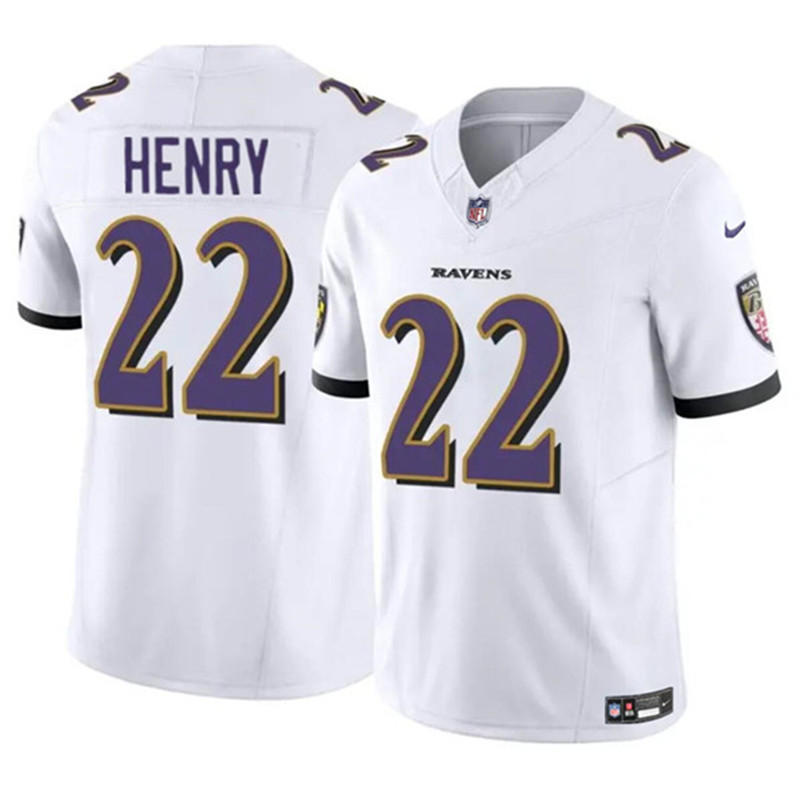 Nike Ravens 22 Derrick Henry White Vapor Untouchable Limited Jersey