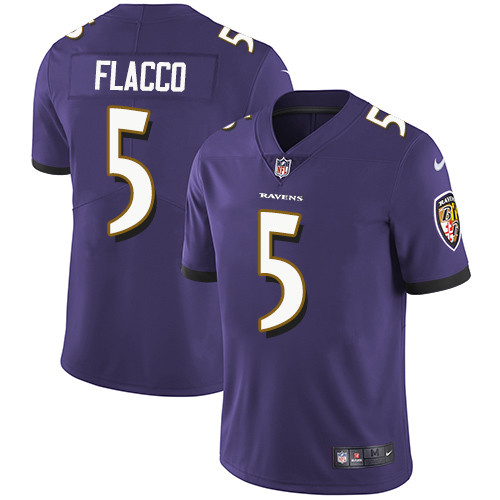  Ravens 5 Joe Flacco Purple Vapor Untouchable Player Limited Jersey