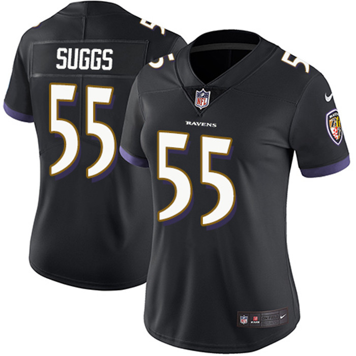  Ravens 55 Terrell Suggs Black Vapor Untouchable Limited Jersey