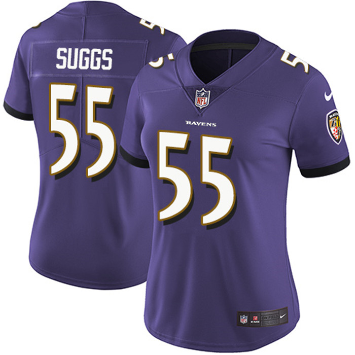  Ravens 55 Terrell Suggs Purple Vapor Untouchable Limited Jersey