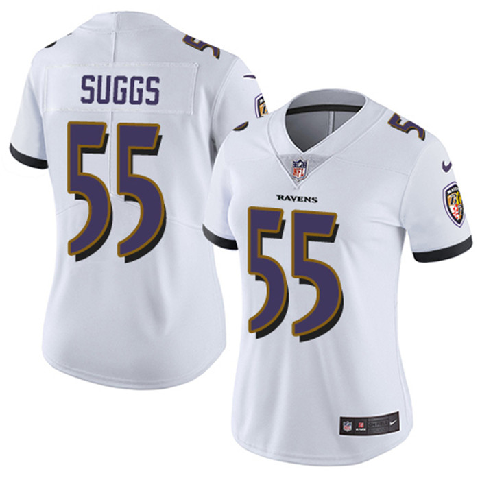  Ravens 55 Terrell Suggs White Vapor Untouchable Limited Jersey