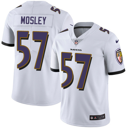  Ravens 57 C.J. Mosely White Vapor Untouchable Player Limited Jersey