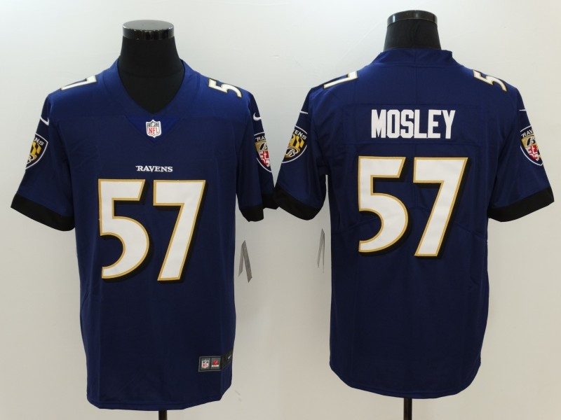  Ravens 57 C.J. Mosley Purple Vapor Untouchable Player Limited Jersey