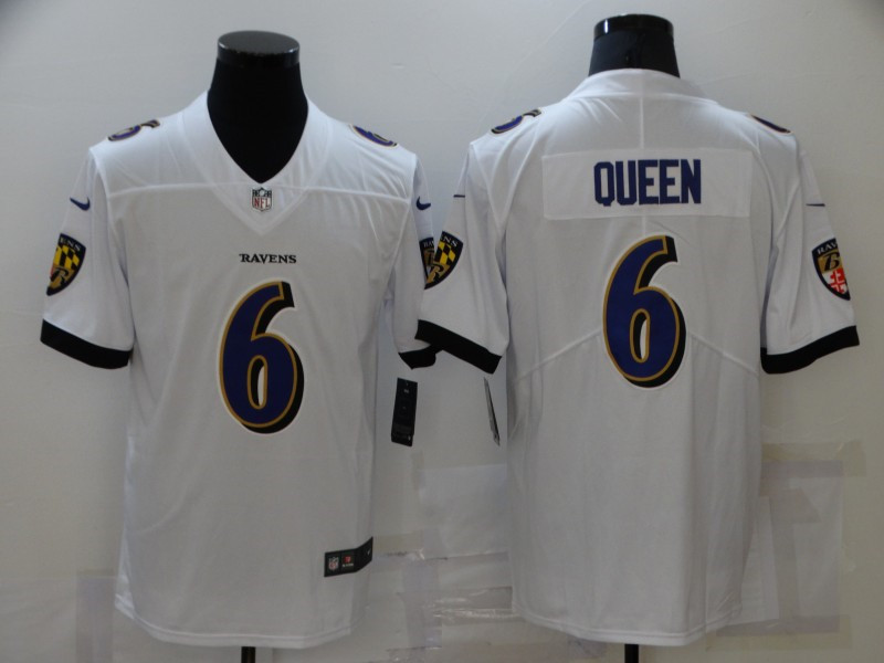 Nike Ravens 6 Patrick Queen White Vapor Untouchable Limited Jersey