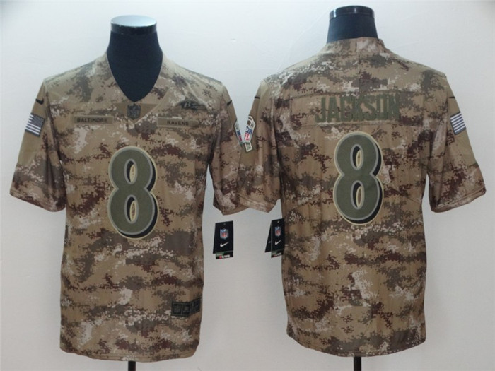  Ravens 8 Lamar Jackson Camo Salute To Service Limited Jersey