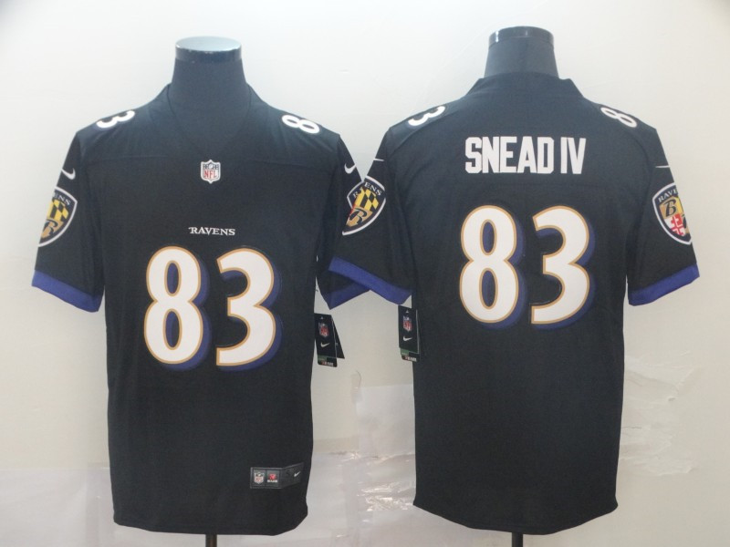 Nike Ravens 83 Willie Snead IV Black Alternate Vapor Untouchable Limited Jersey