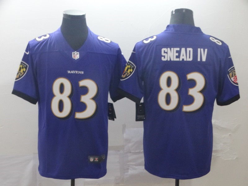 Nike Ravens 83 Willie Snead IV Purple Vapor Untouchable Limited Jersey