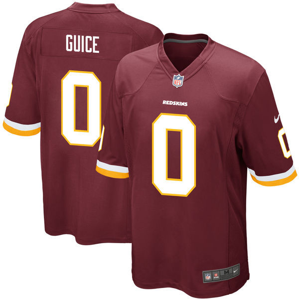  Redskins 0 Derrius Guice Red 2018 NFL Draft Pick Elite Jersey