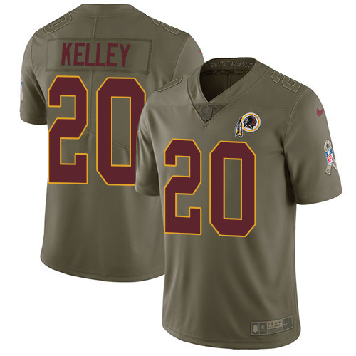  Redskins 20 Rob Kelley Olive Salute To Service Limited Jersey