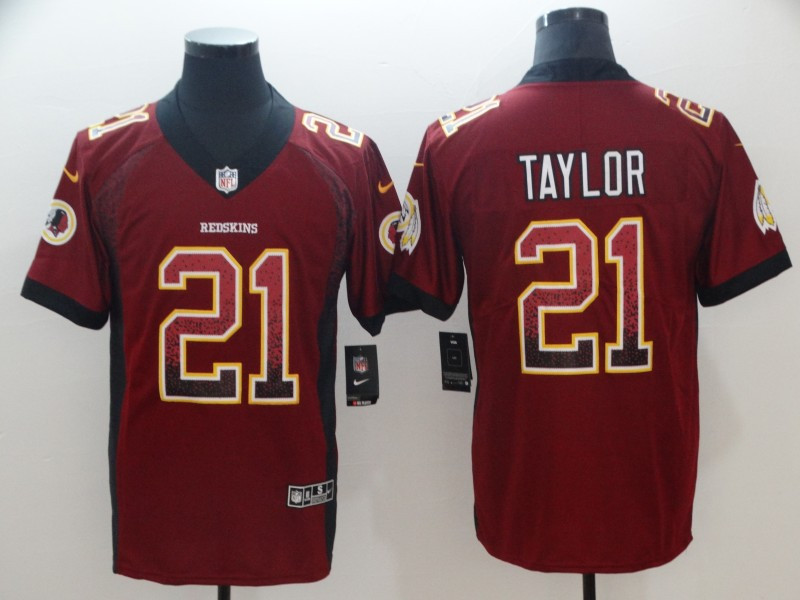  Redskins 21 Sean Taylor Red Drift Fashion Limited Jersey
