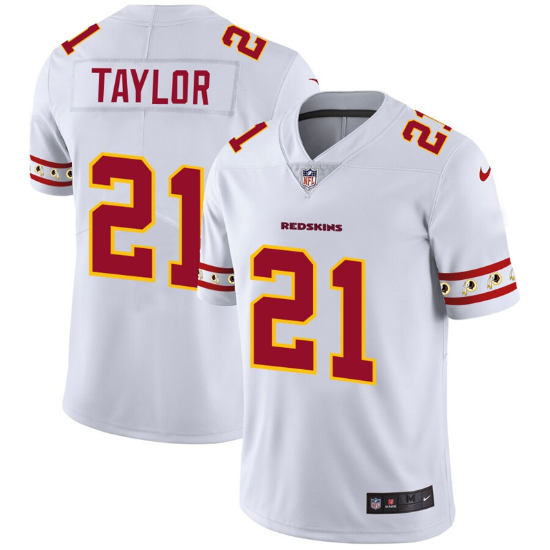 Nike Redskins 21 Sean Taylor White Team Logos Fashion Vapor Limited Jersey