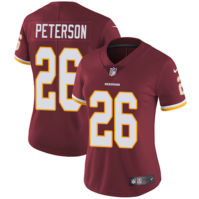  Redskins 26 Adrian Peterson Burgundy Red Women Vapor Untouchable Limited Jersey