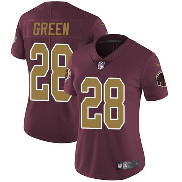  Redskins 28 Darrell Green Burgundy Red Alternate Women Vapor Untouchable Limited Jersey