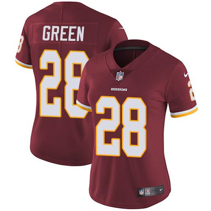  Redskins 28 Darrell Green Burgundy Red Women Vapor Untouchable Limited Jersey