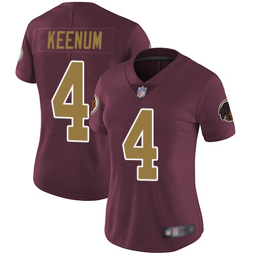 Nike Redskins 4 Case Keenum Burgundy Alternate Women Vapor Untouchable Limited Jersey