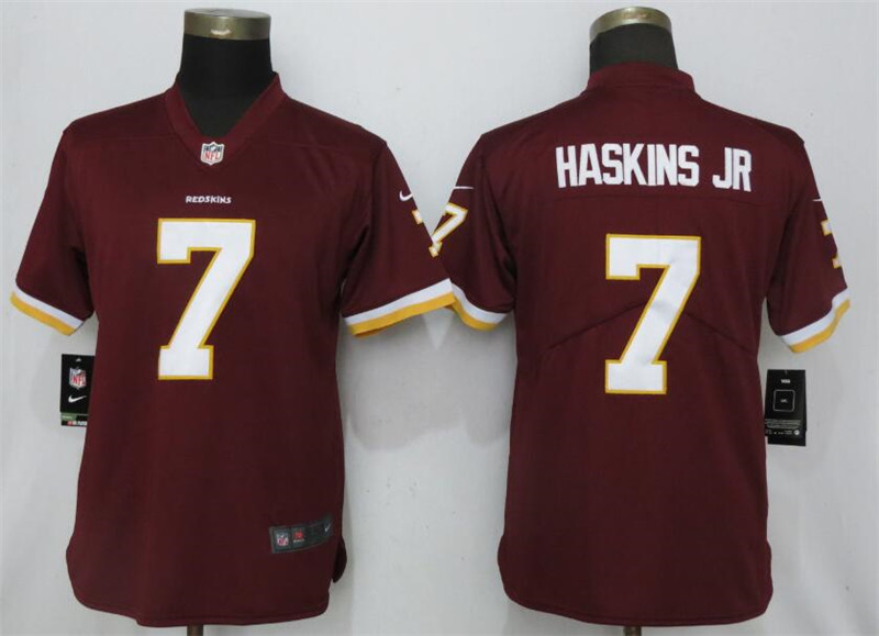 Nike Redskins 7 Dwayne Haskins Burgundy Women Vapor Untouchable Limited Jersey