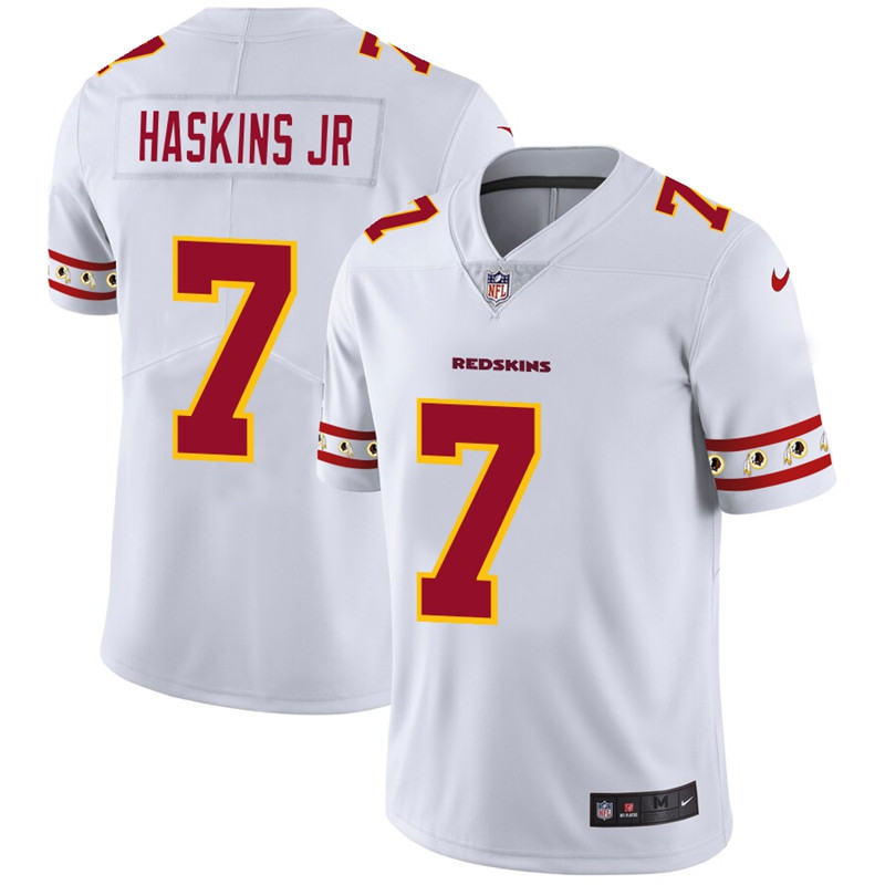 Nike Redskins 7 Dwayne Haskins Jr White Team Logos Fashion Vapor Limited Jersey
