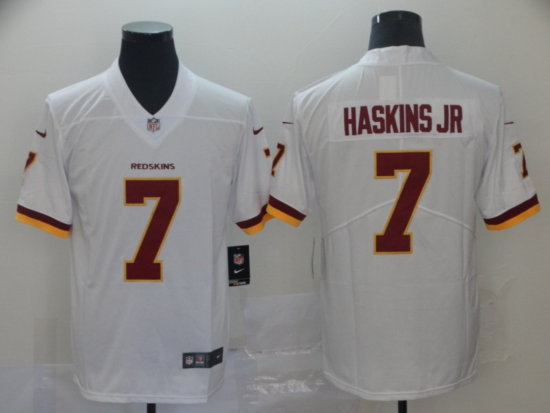 Nike Redskins 7 Dwayne Haskins Jr White Vapor Untouchable Limited Jersey