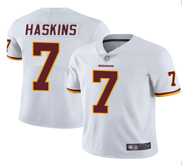 Nike Redskins 7 Dwayne Haskins White 2019 NFL Draft First Round Pick Vapor Untouchable Limited Jersey