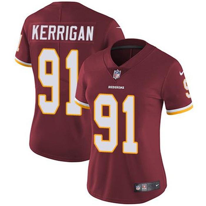  Redskins 91 Ryan Kerrigan Burgundy Red Women Vapor Untouchable Limited Jersey