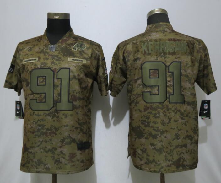  Redskins 91 Ryan Kerrigan Camo Women Salute To Service Limited Jersey