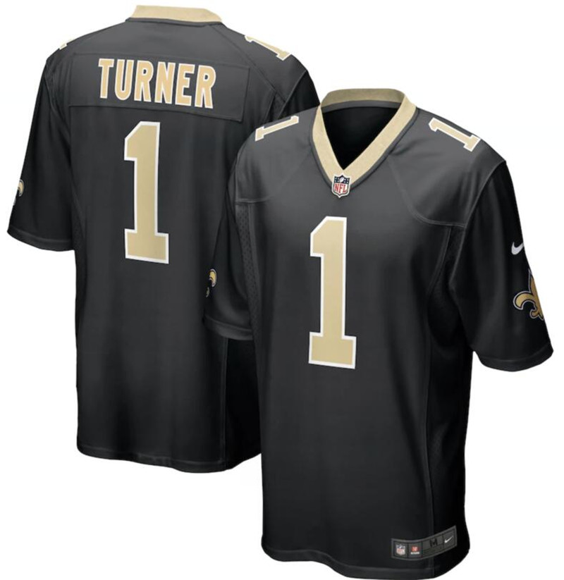 Nike Saints 1 Payton Turner Black 2021 NFL Draft Vapor Untouchable Limited Jersey