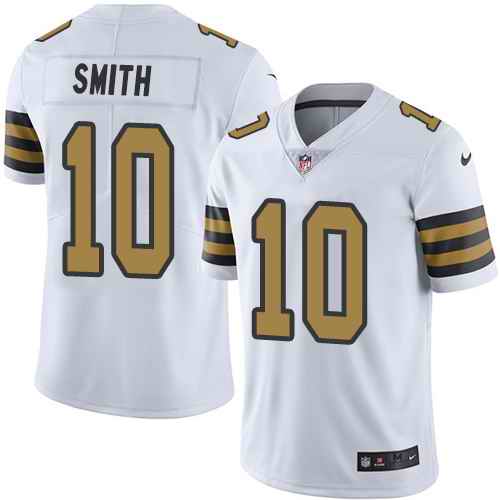  Saints 10 Tre'Quan Smith White Color Rush Limited Jersey