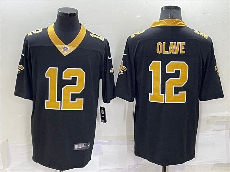 Nike Saints 12 Chris Olave Black 2022 NFL Draft Vapor Untouchable Limited Jersey