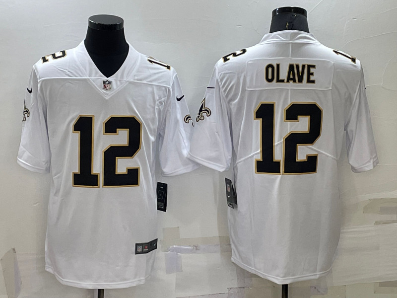 Nike Saints 12 Chris Olave White 2022 NFL Draft Vapor Untouchable Limited Jersey