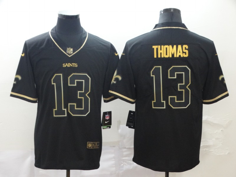 Nike Saints 13 Michael Thomas Black Gold Throwback Vapor Untouchable Limited Jersey