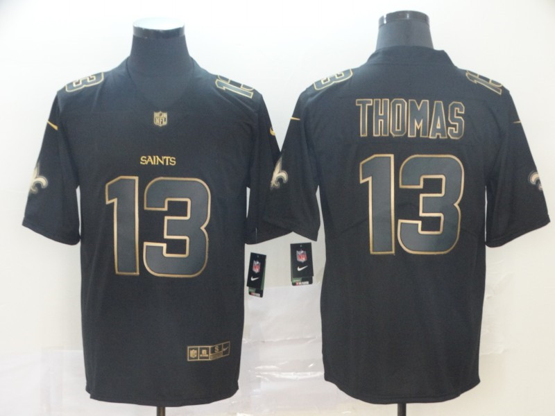 Nike Saints 13 Michael Thomas Black Gold Vapor Untouchable Limited Jersey