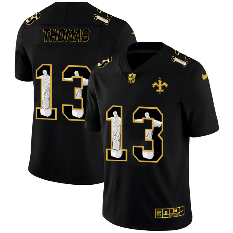 Nike Saints 13 Michael Thomas Black Jesus Faith Edition Limited Jersey