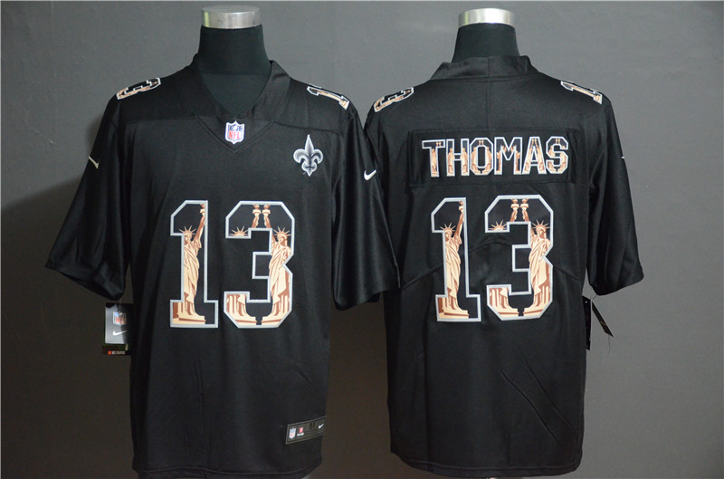 Nike Saints 13 Michael Thomas Black Statue of Liberty Limited Jersey