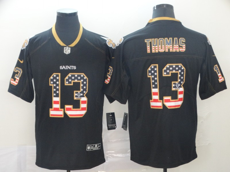 Nike Saints 13 Michael Thomas Black USA Flash Fashion Limited Jersey