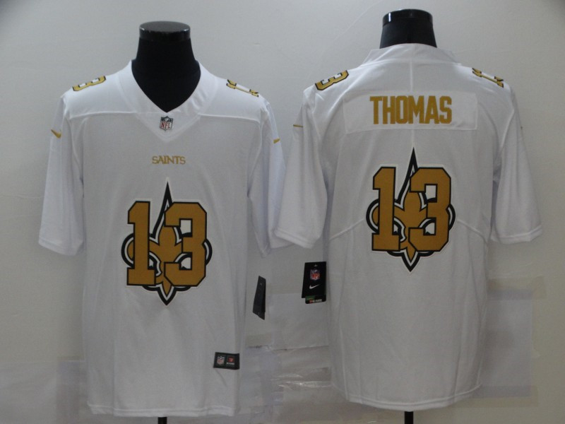 Nike Saints 13 Michael Thomas White Shadow Logo Limited Jersey