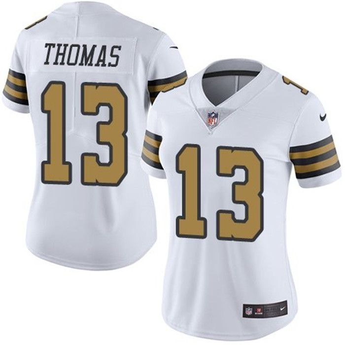  Saints 13 Michael Thomas White Women Color Rush Limited Jersey