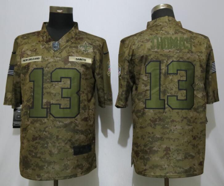  Saints 13 Micheal Thomas Camo Salute To Service Limited Jersey