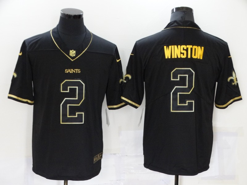 Nike Saints 2 Jameis Winston Black Gold Vapor Untouchable Limited Jersey