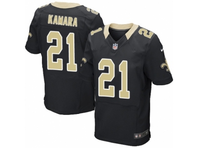  Saints 21 Alvin Kamara Black Team Color Men Stitched NFL Elite Jersey