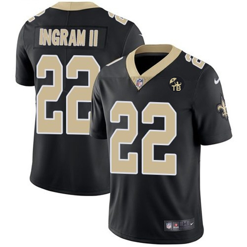  Saints 22 Mark Ingram II Black With Tom Benson Patch Vapor Untouchable Limited Jersey