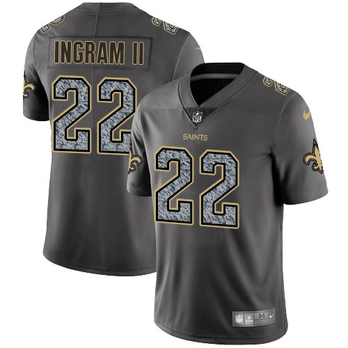  Saints 22 Mark Ingram II Gray Static Vapor Untouchable Limited Jersey